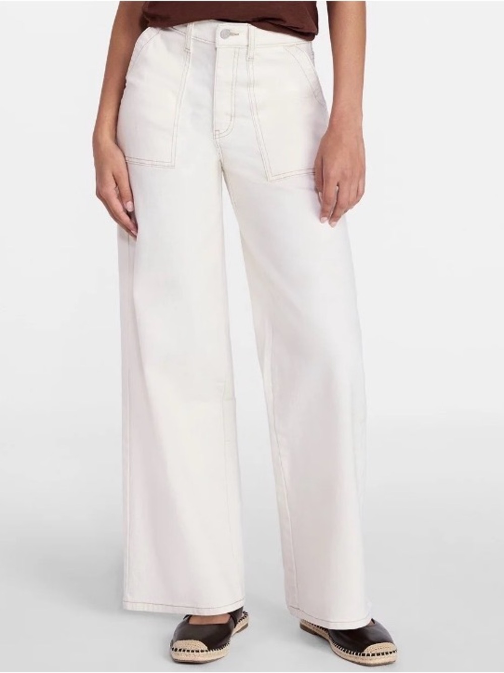 Time and Tru Women's Wide Leg Utility Trousers, 31" Inseam, 12